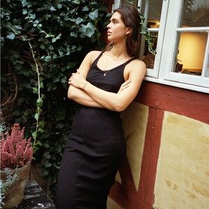 Never worn GOTS Organic Cream Cotton Midi/Maxi Dress by Jueme